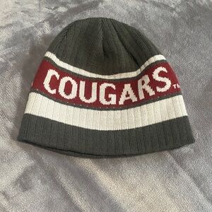 Cougars Knit Beanie - Gray and Red